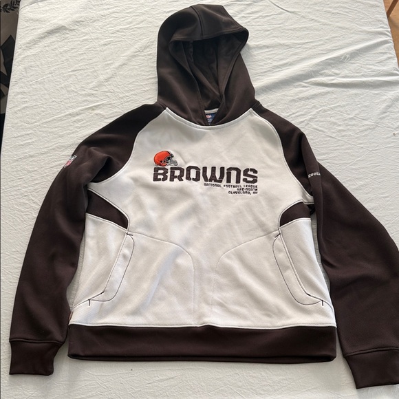 Reebok Tops - Reebok‎ NFL Women's Medium Cleveland Brown Long Sleeve Hoodie